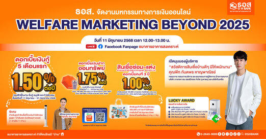 มหกรรมทางการเงินออนไลน์ : Welfare Marketing Beyond 2025